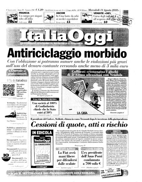 Italia oggi : quotidiano di economia finanza e politica